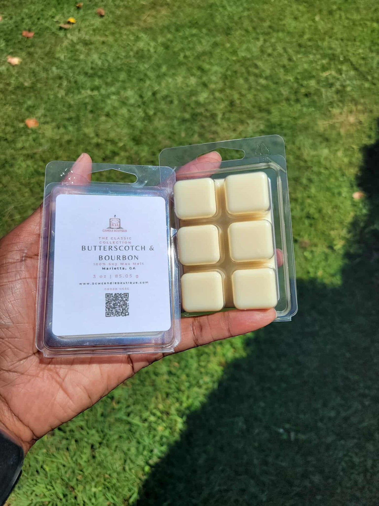 Natural Soy Wax Melts "Butterscotch & Bourbon" -3 oz.