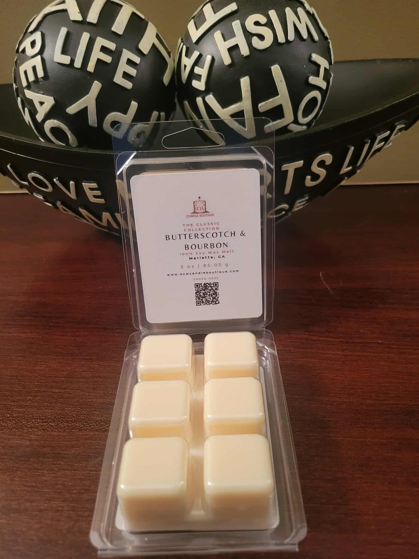 Natural Soy Wax Melts "Butterscotch & Bourbon" -3 oz.