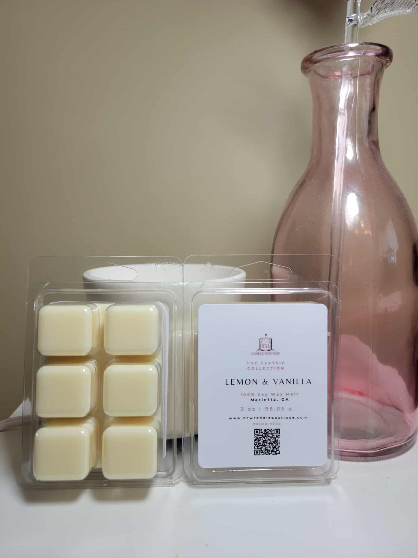 Natural Soy Wax Melts "Lemon & Vanilla" -3 oz.