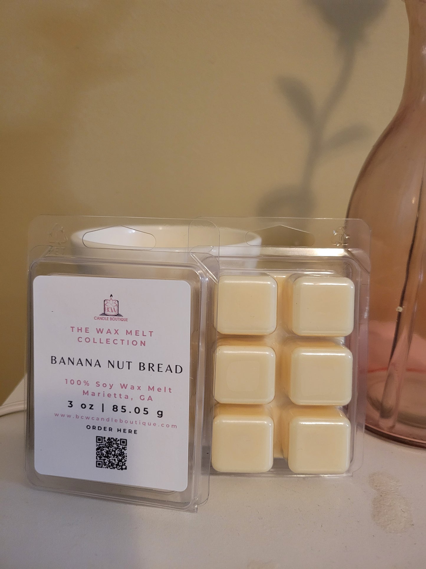 Natural Soy Wax Melts "Banana Nut Bread" -3 oz.
