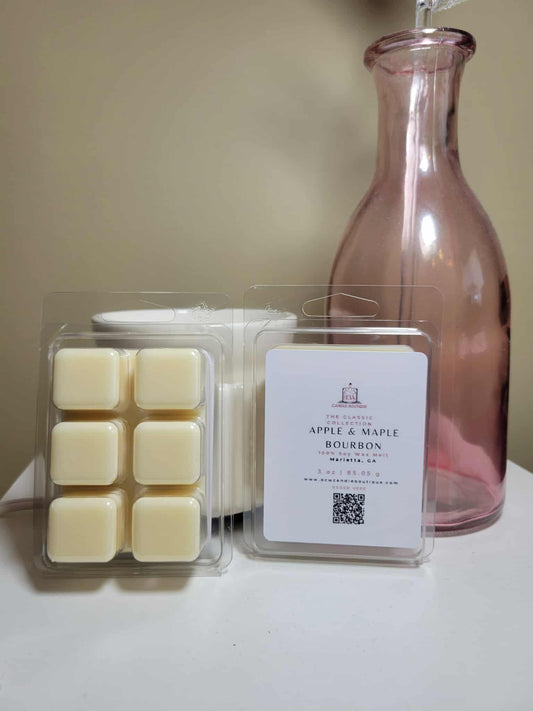 Natural Soy Wax Melts "Apple & Maple Bourbon" -3 oz.