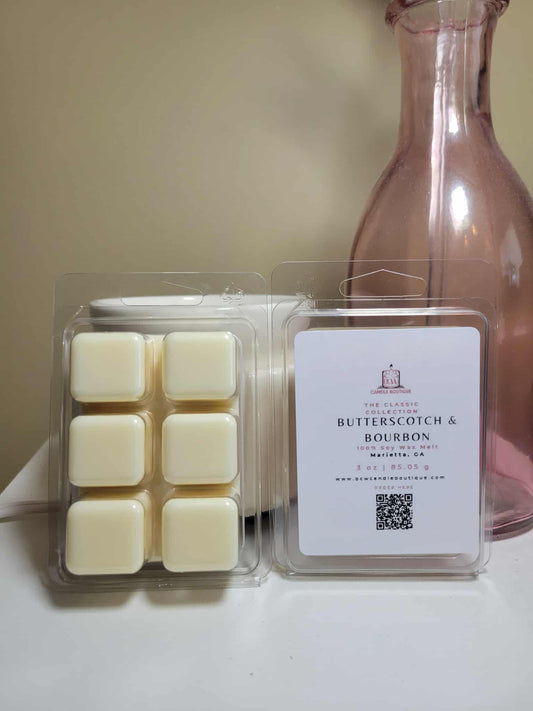 Natural Soy Wax Melts "Butterscotch & Bourbon" -3 oz.