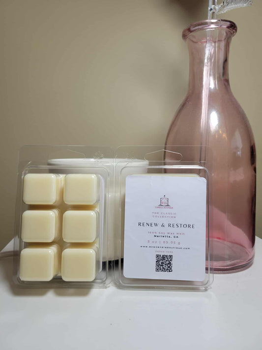 Natural Soy Wax Melts "Renew and Restore" -3 oz.